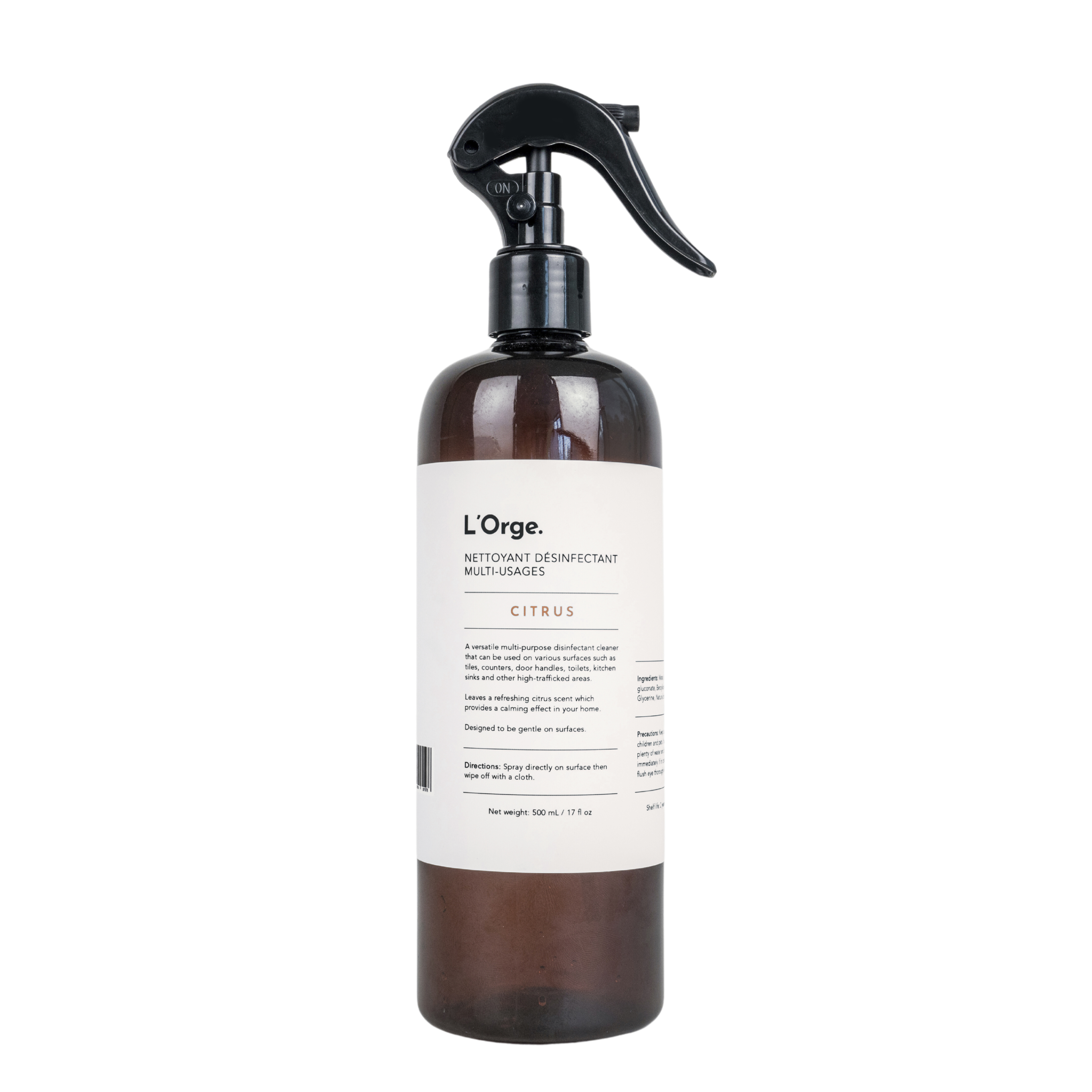 L'Orge Citrus's multi-purpose disinfectant cleaner spray